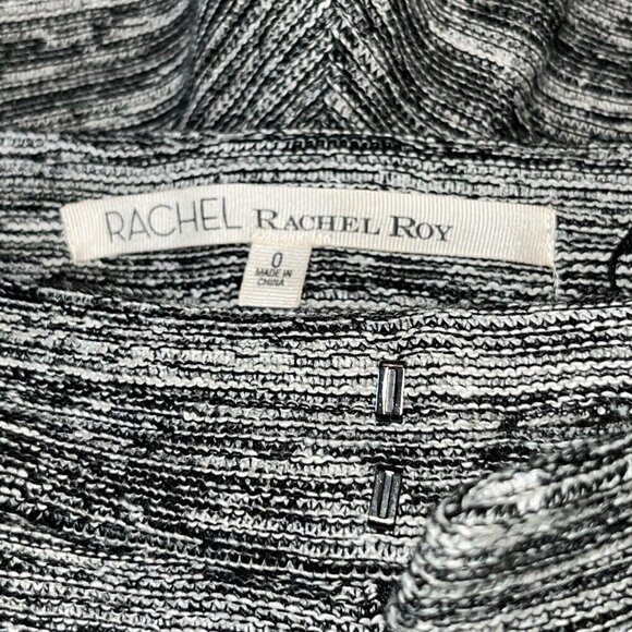 RACHEL RACHEL ROY Cream & Black Marled Flared Bootcut Slacks Trousers Pants Sz 0 - Picture 7 of 9